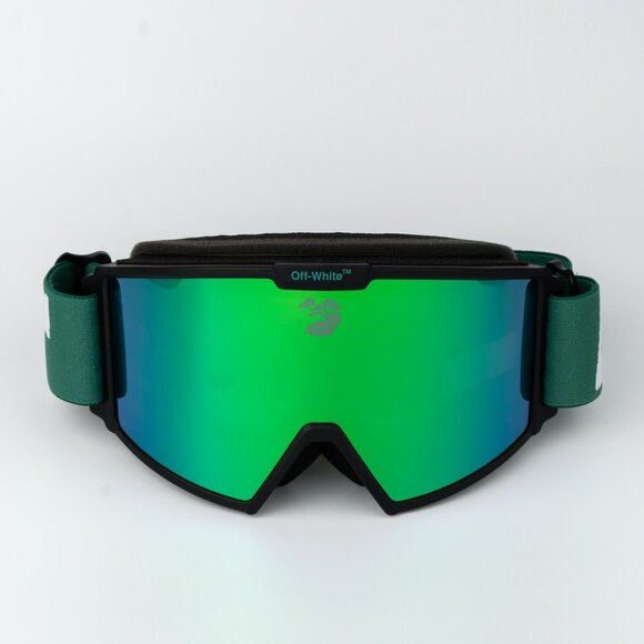 Off-White Ski Goggles Men Black Green Miror OERI055 5555 NEW AUTHENTIC - Picture 1 of 13